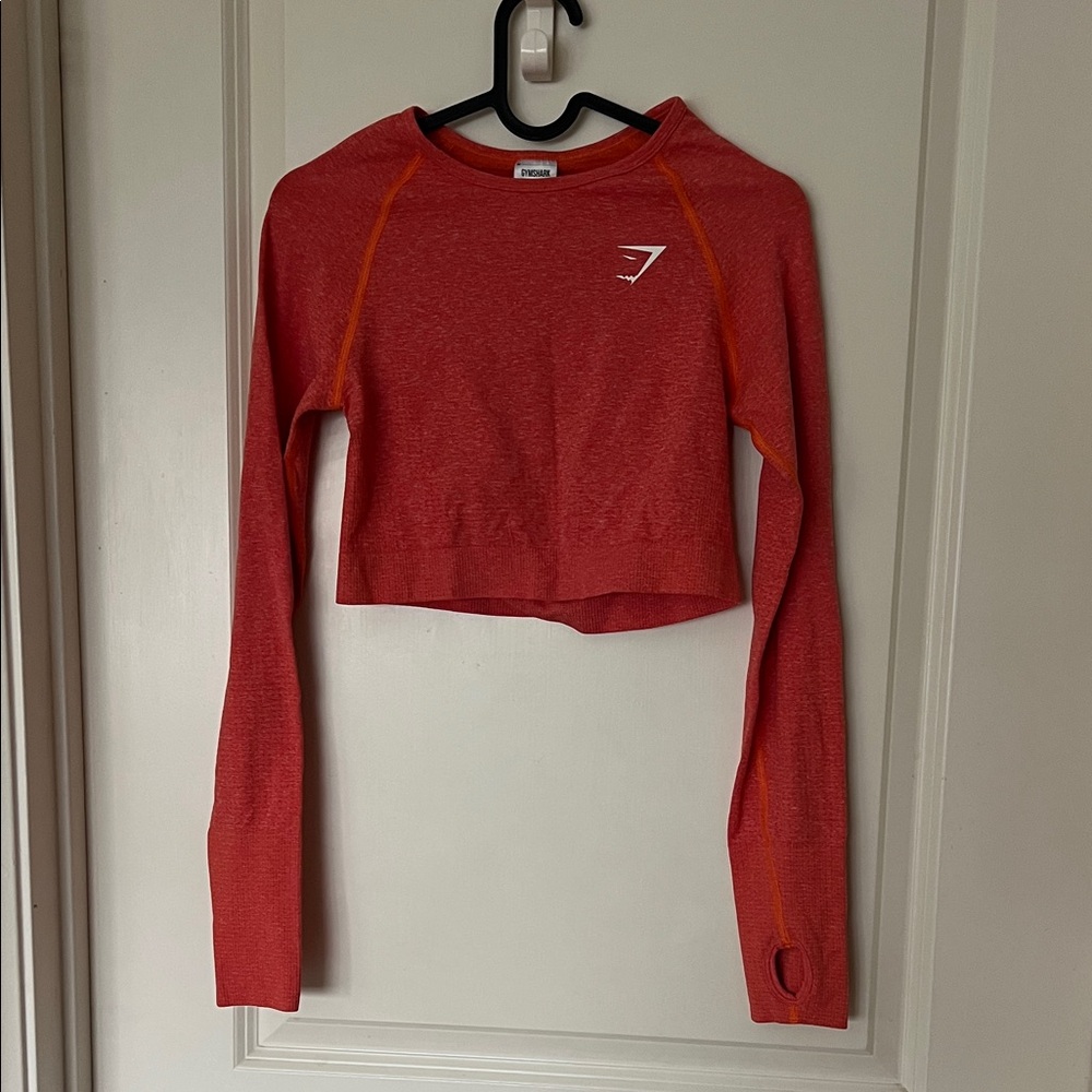 Gymshark Orange Cropped Long Sleeve